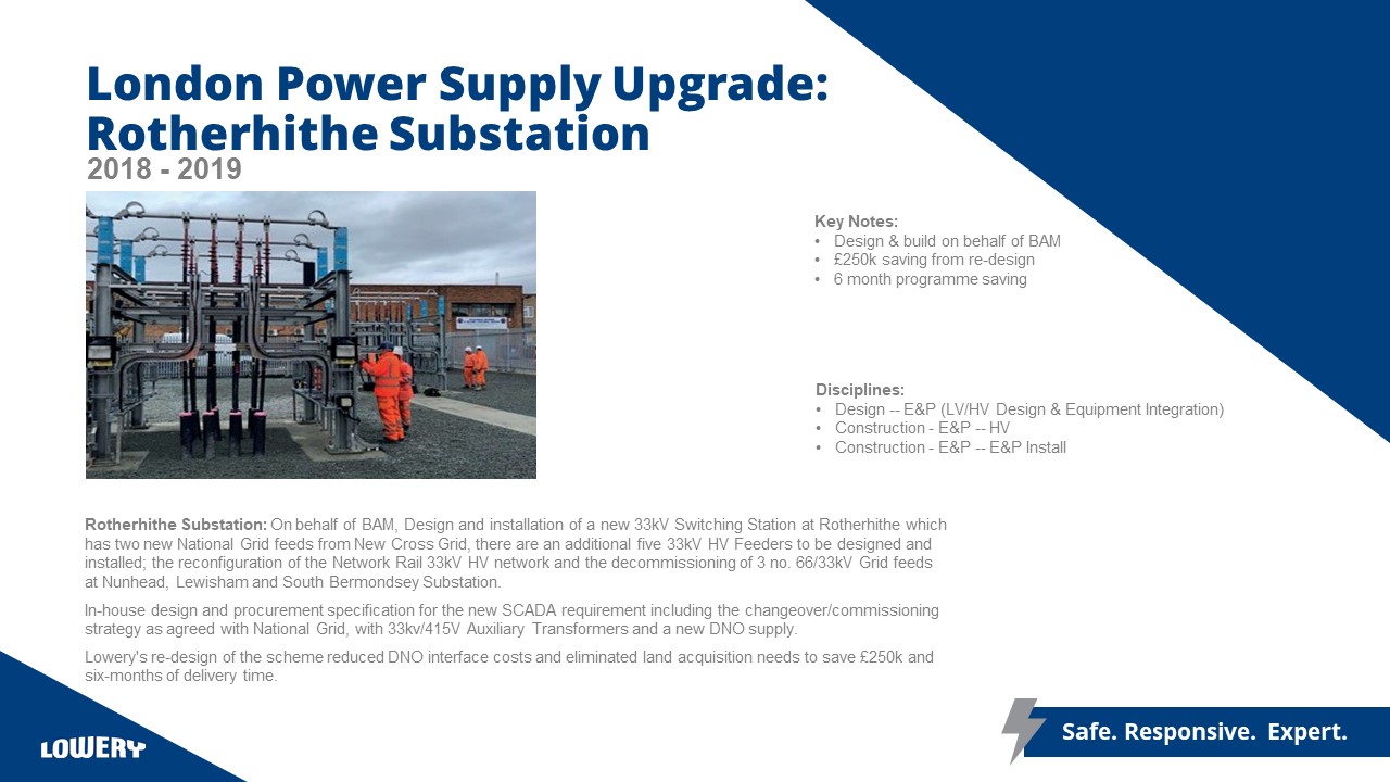 Case Study: London Power Supply Upgrade - Rotherhithe Substation